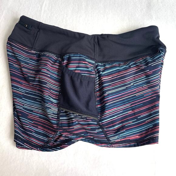 Athleta Ready Set Go Striped Running Shorts With Liner And Pockets Size Small - Picture 7 of 9